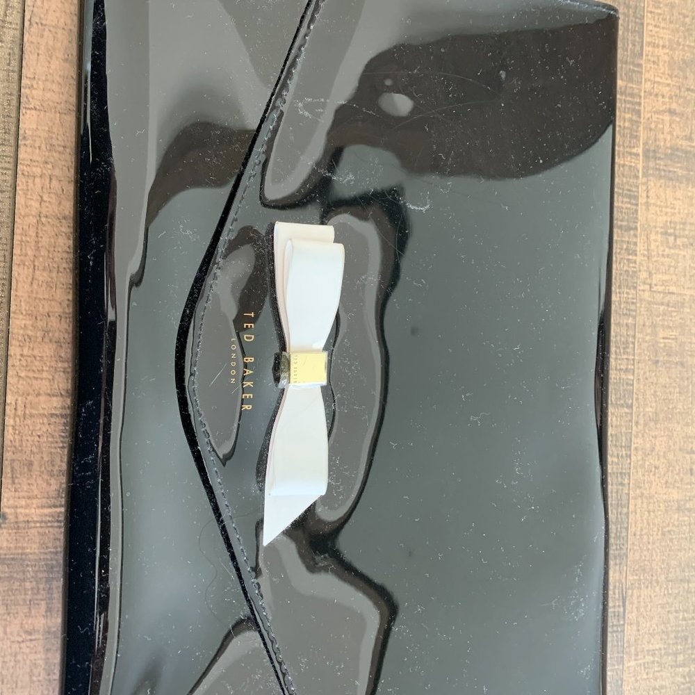 Lightly used Ted Baker Patent Envelope Wristlet large